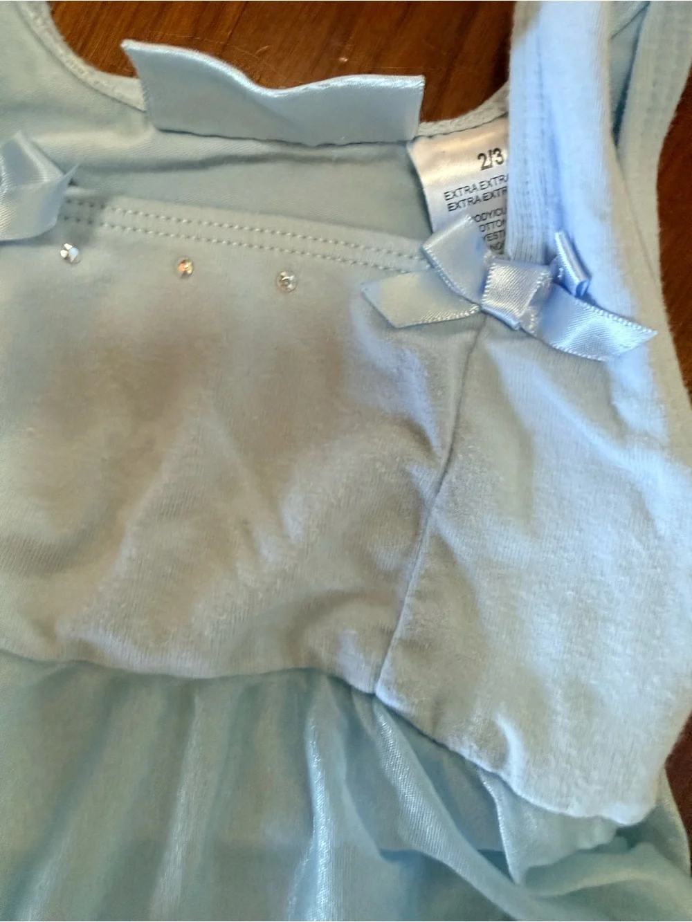 Freestyle Light Blue Girls Tank Top with Bow 2/3